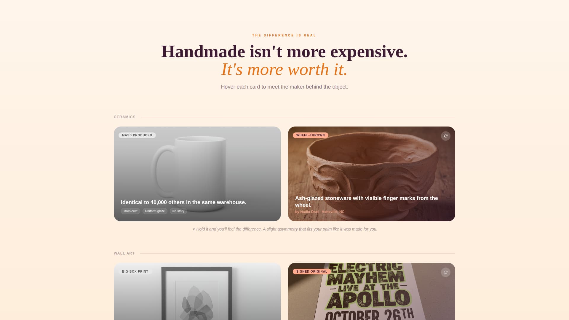 Bazaar - Handcrafted Artisan Landing Page Template