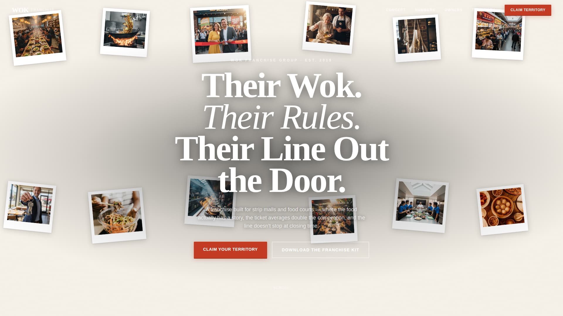 Wok - Bold Franchise Landing Page Template