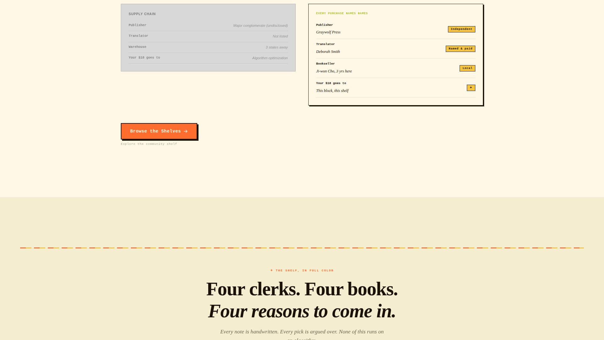Tome — Expertly Curated Bookstore Landing Page Template