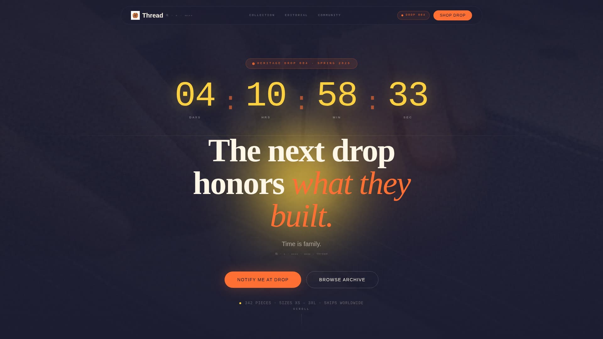 Thread - Bold Heritage Landing Page Template