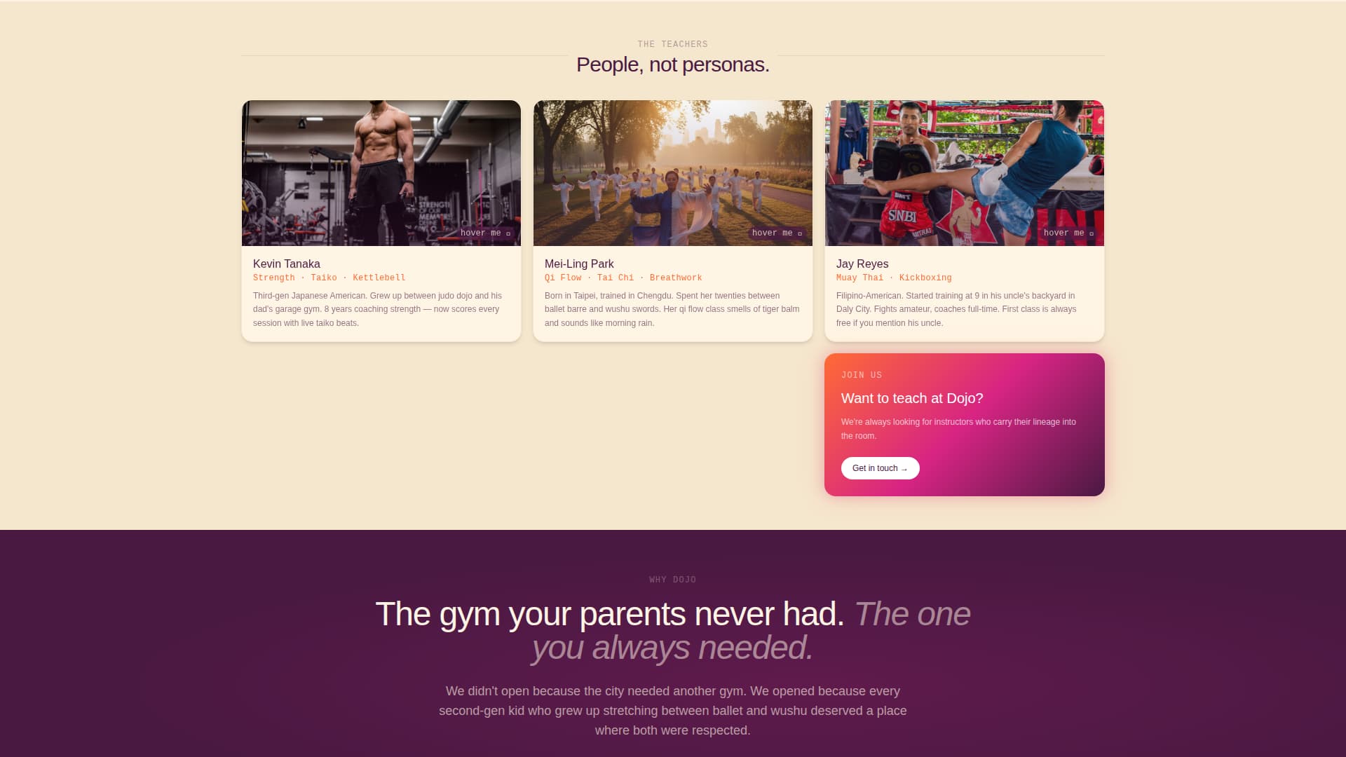 Dojo - Vibrant Fitness Landing Page Template
