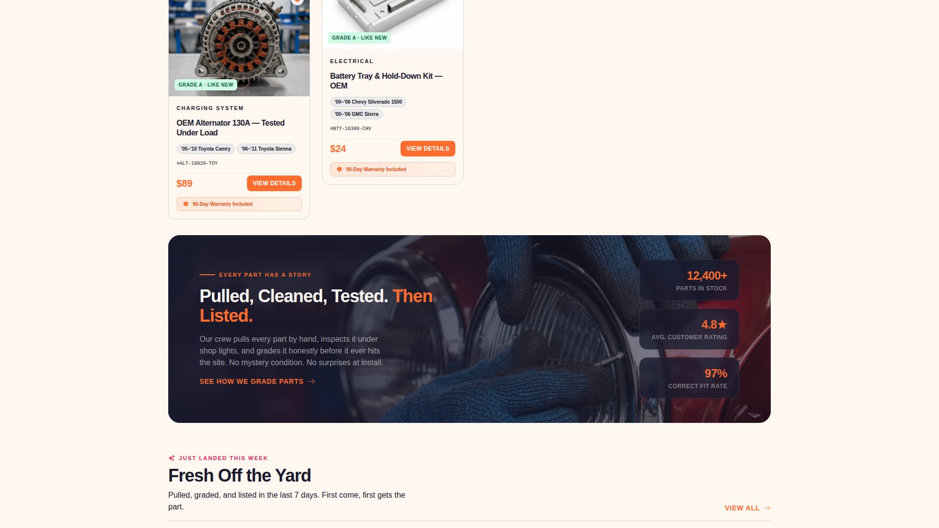 Salvage - Highvoltage Autoparts Landing Page Template