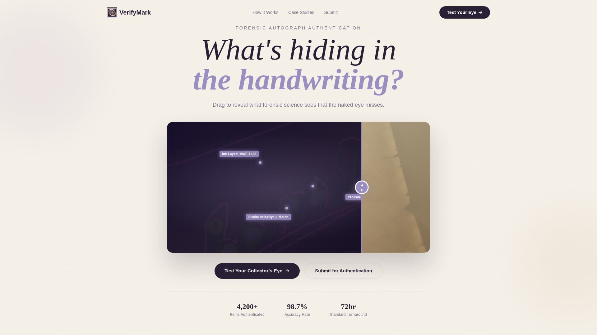 Verifymark - Trusted Memorabilia Landing Page Template