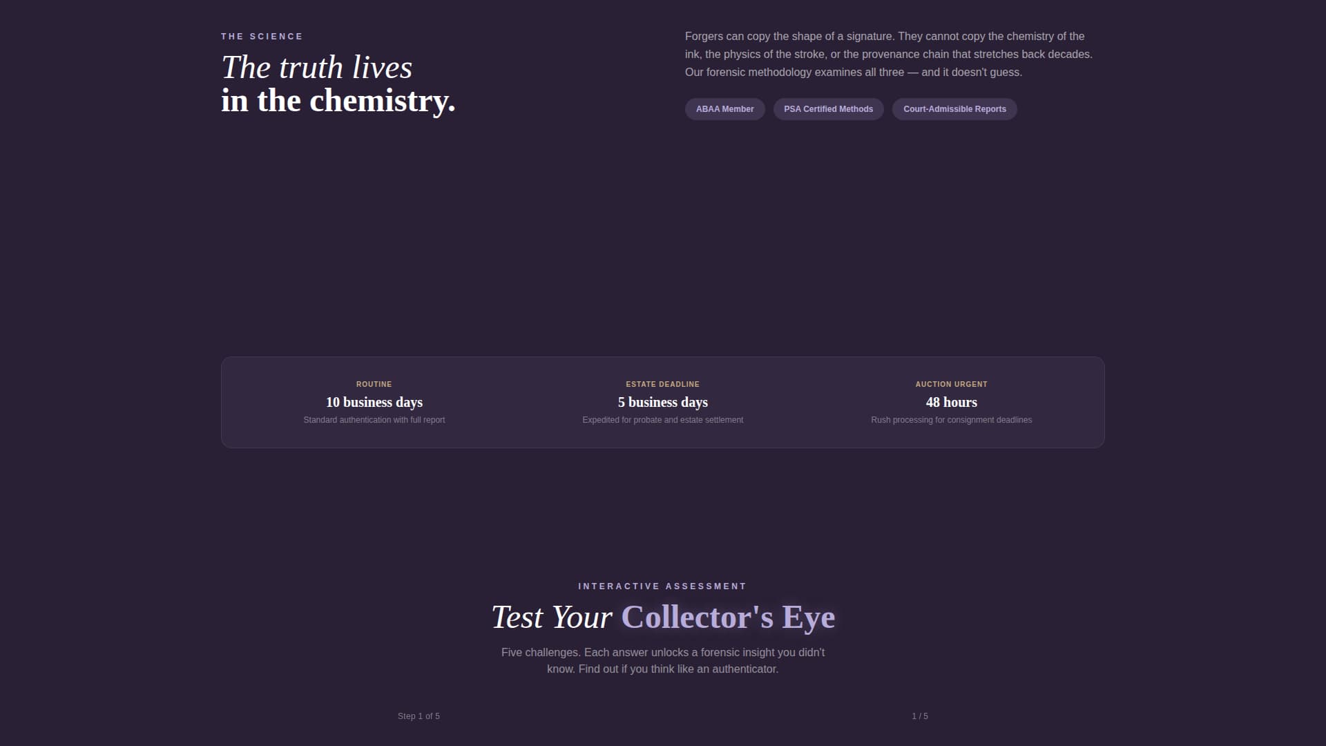 Verifymark - Trusted Memorabilia Landing Page Template