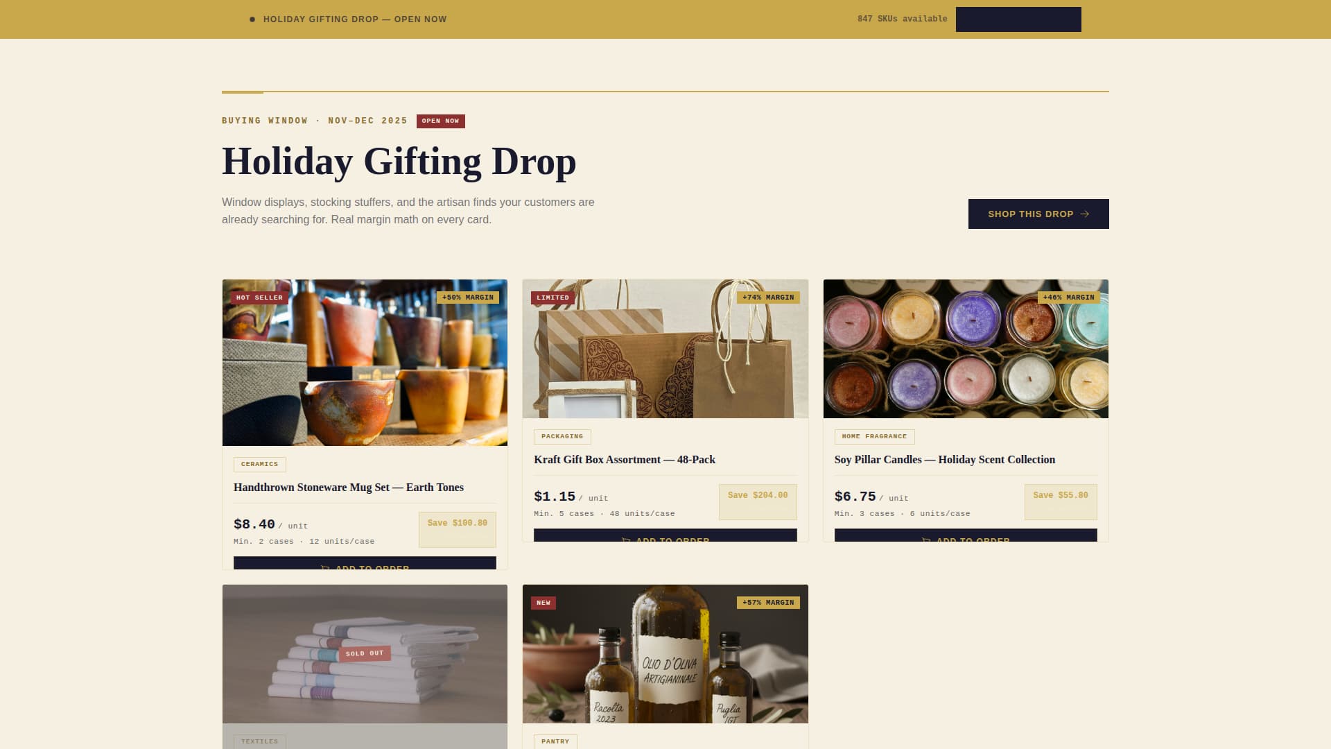 Stockroom - Wholesale Marketplace Landing Page Template