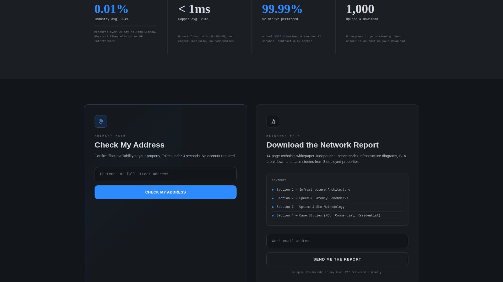 Gigabit - Blazing Internet Landing Page Template