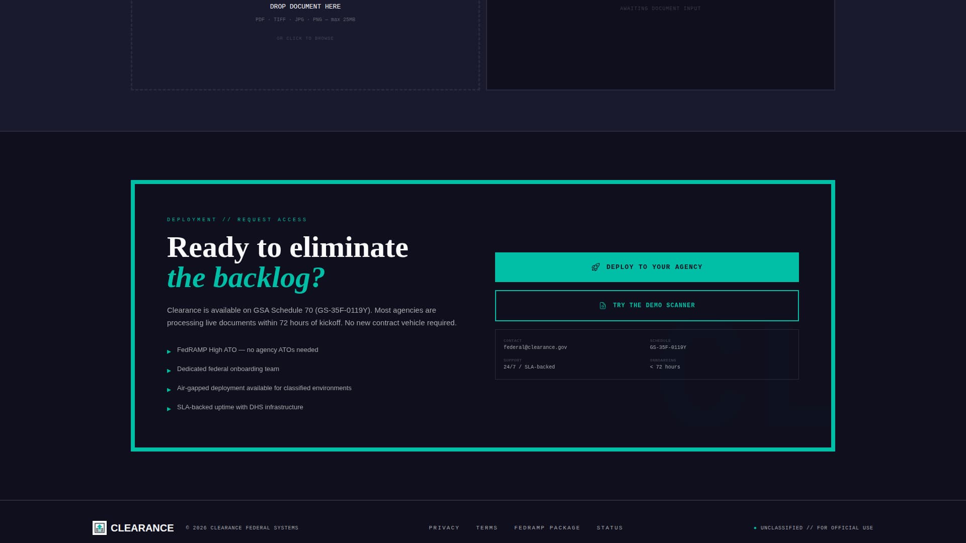 Clearance - Powerful Government Landing Page Template