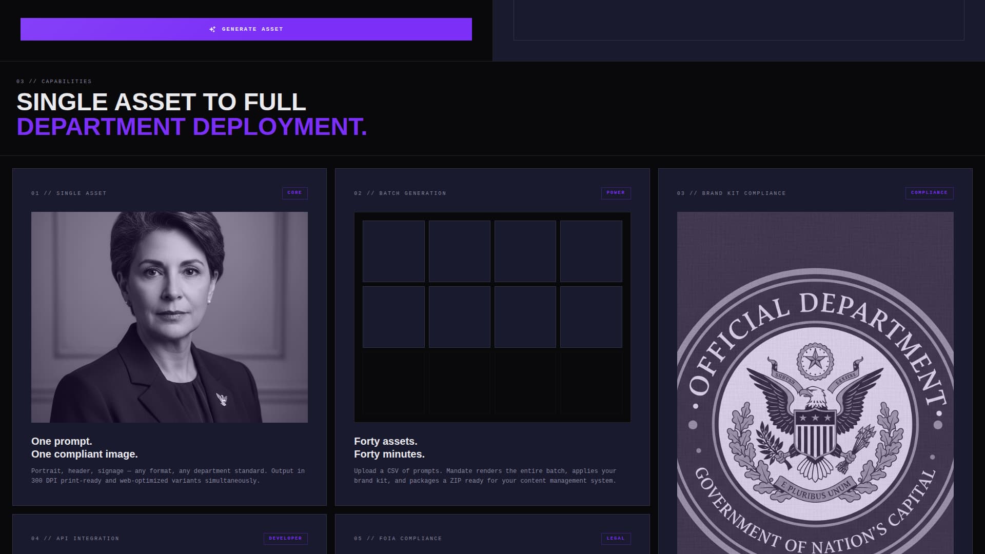 Mandate - Sovereign Government Landing Page Template