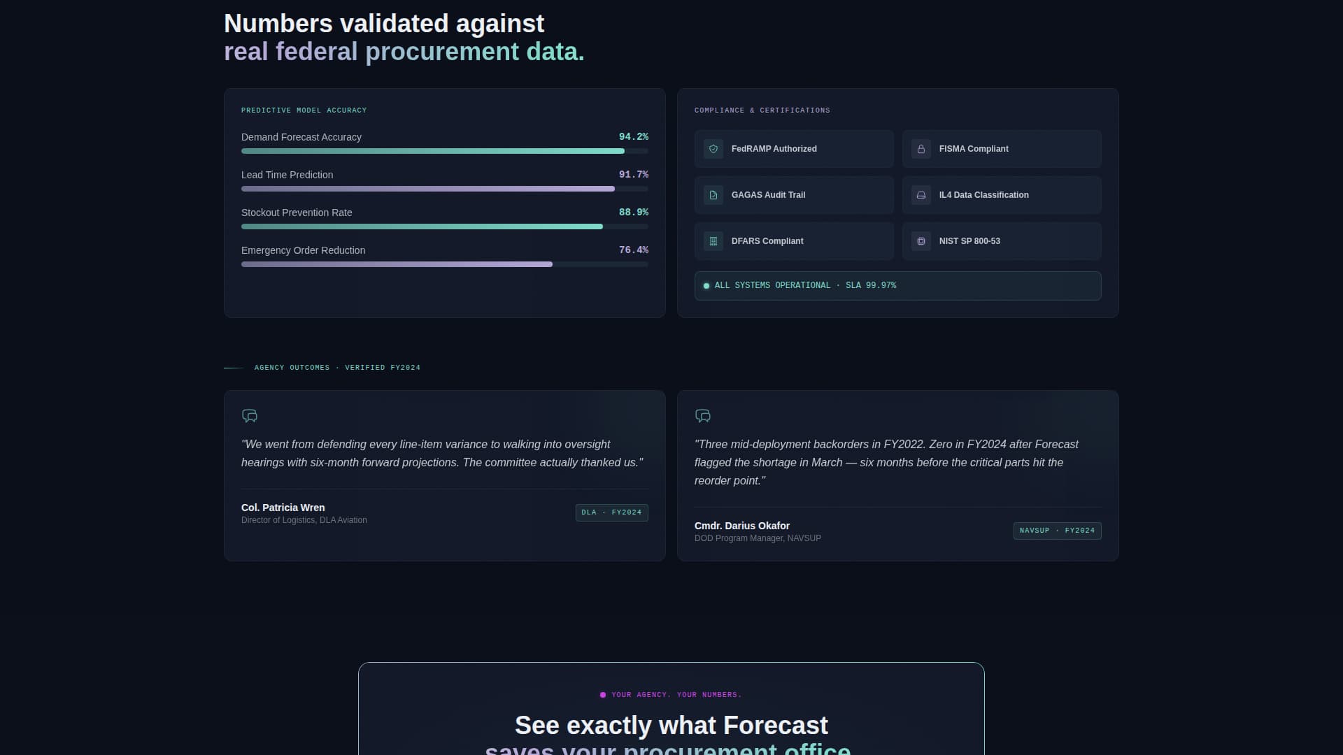Forecast - Predictive Procurement Landing Page Template