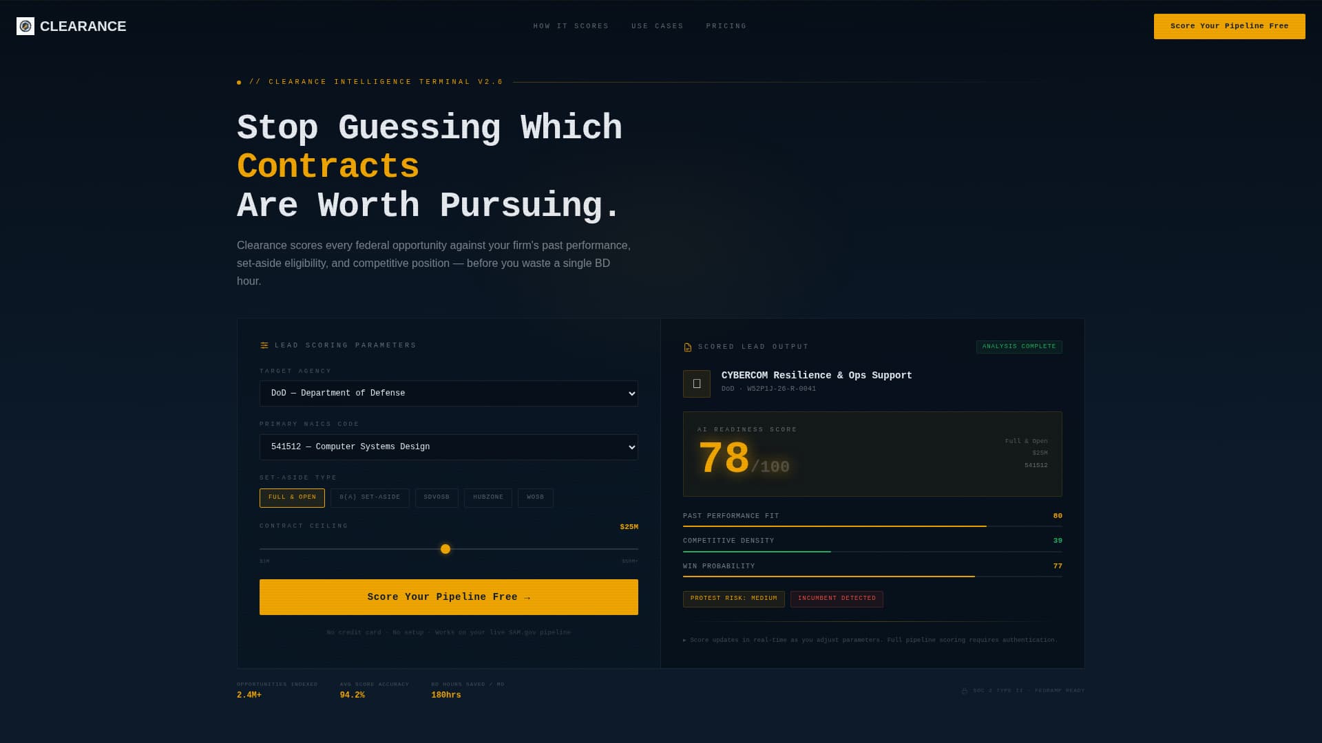 Clearance - Intelligent Government Landing Page Template