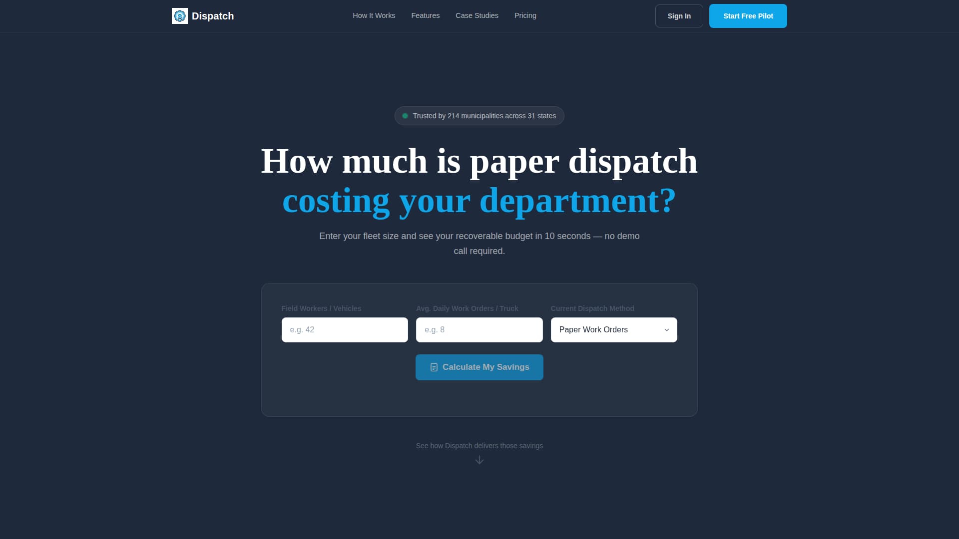 Dispatch - Powerful Government Software Landing Page Template