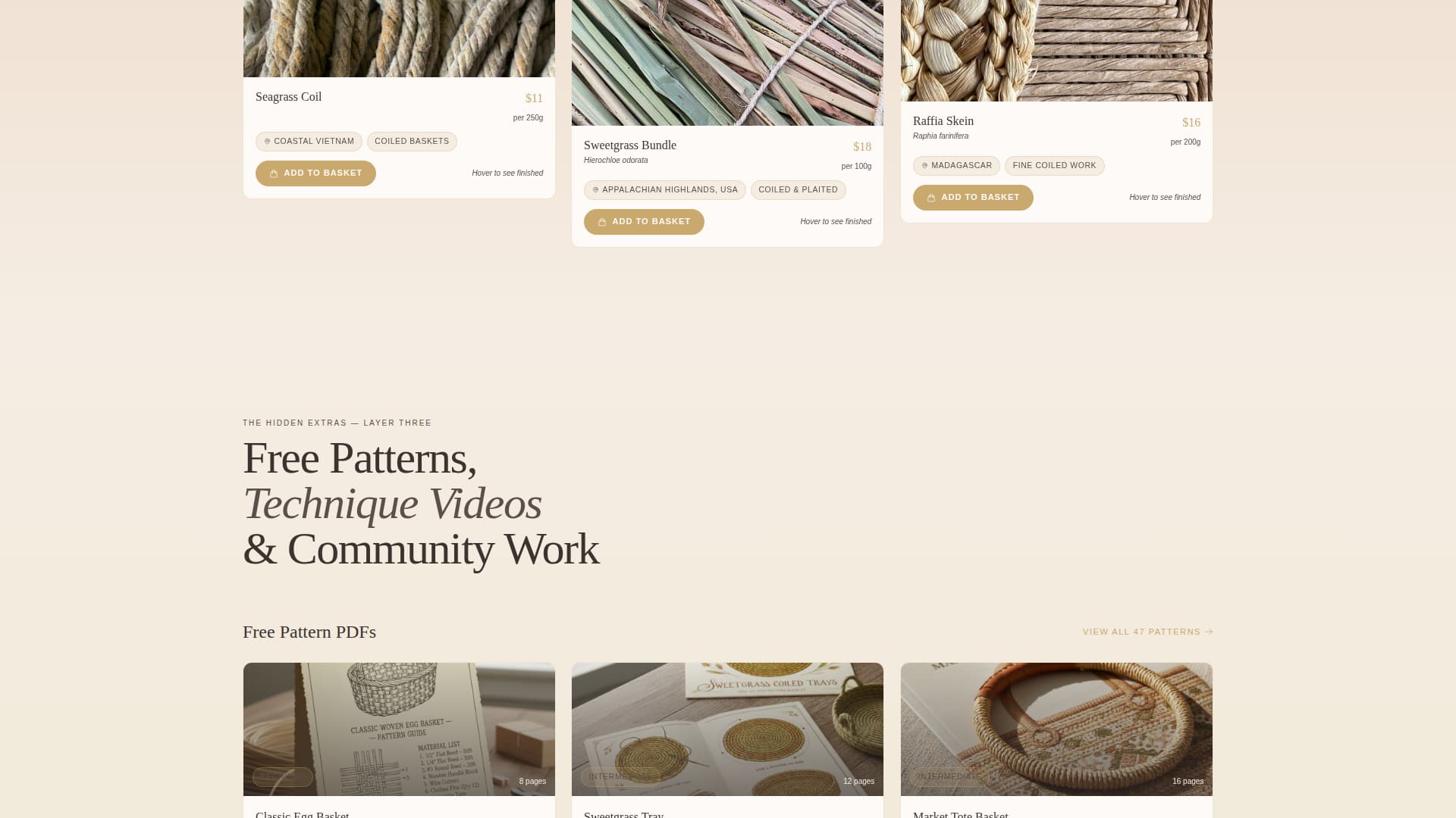 Weave - Artisan Basketry Landing Page Template