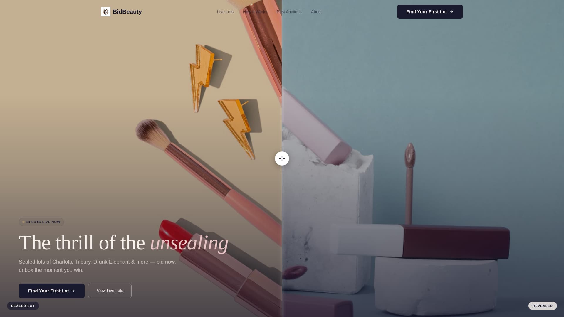 Bid - Exclusive Beautyauction Landing Page Template