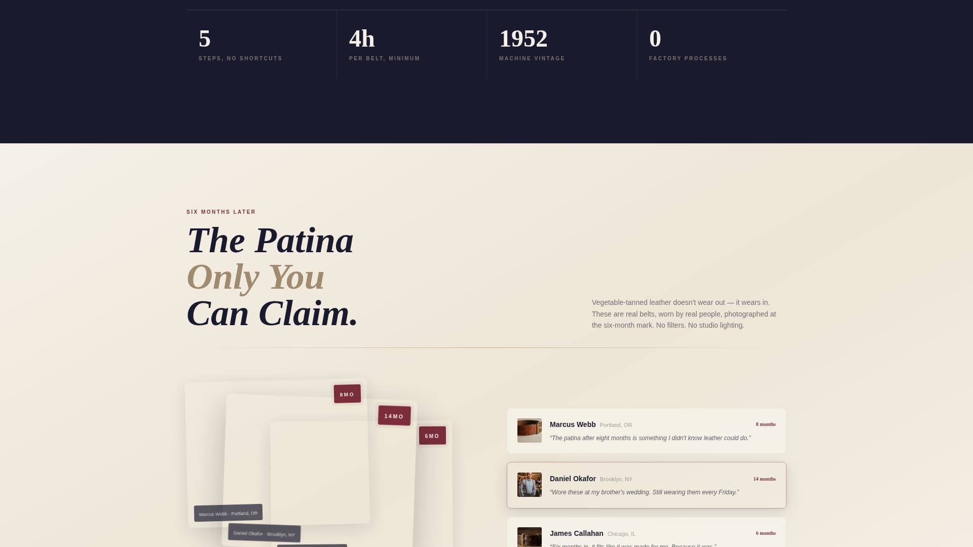 Buckle - Artisan Leathergoods Landing Page Template