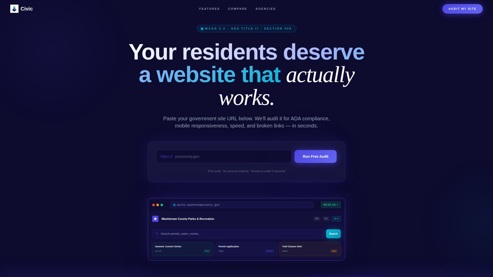 CivicX — Pro Government Platform Landing Page Template