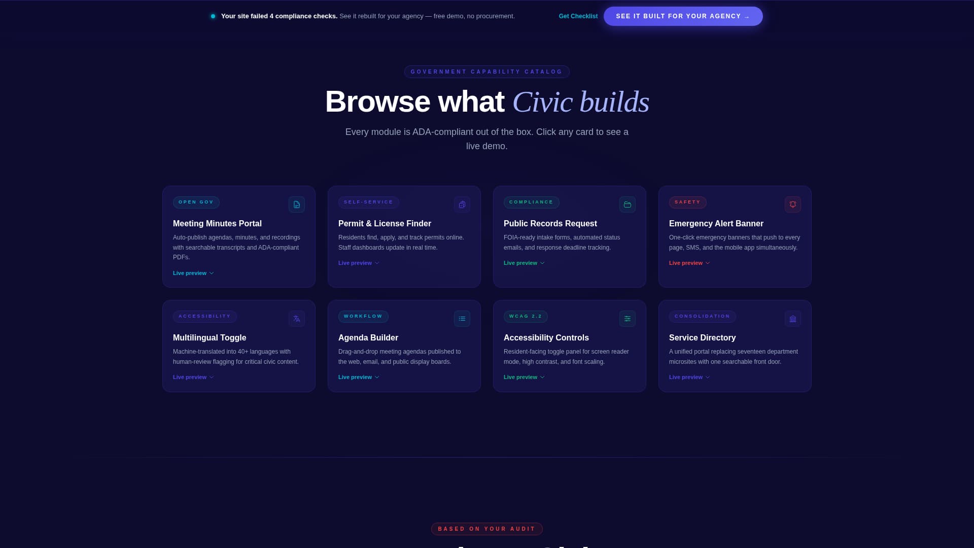 CivicX — Pro Government Platform Landing Page Template