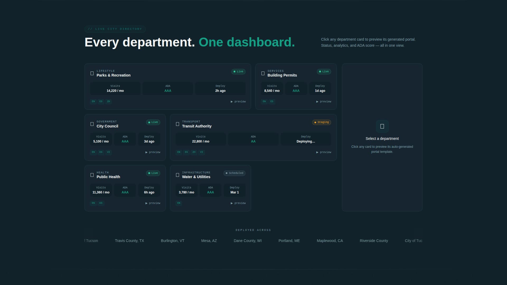 Gov Tech — Landing Page Template