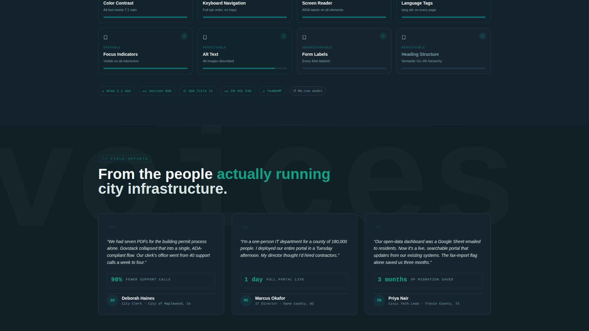 Gov Tech — Landing Page Template