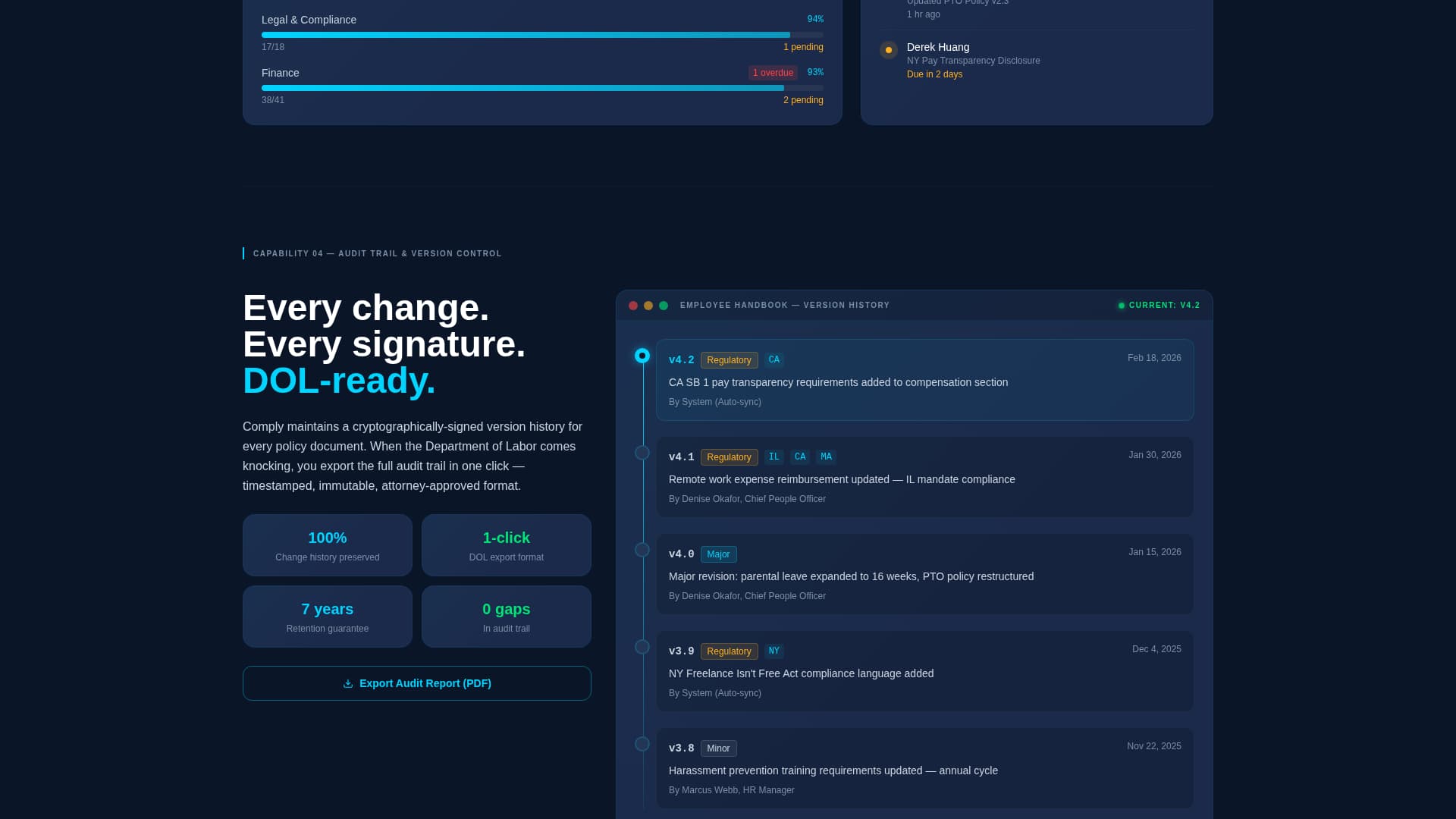 Comply - Powerful HR Policy Landing Page Template