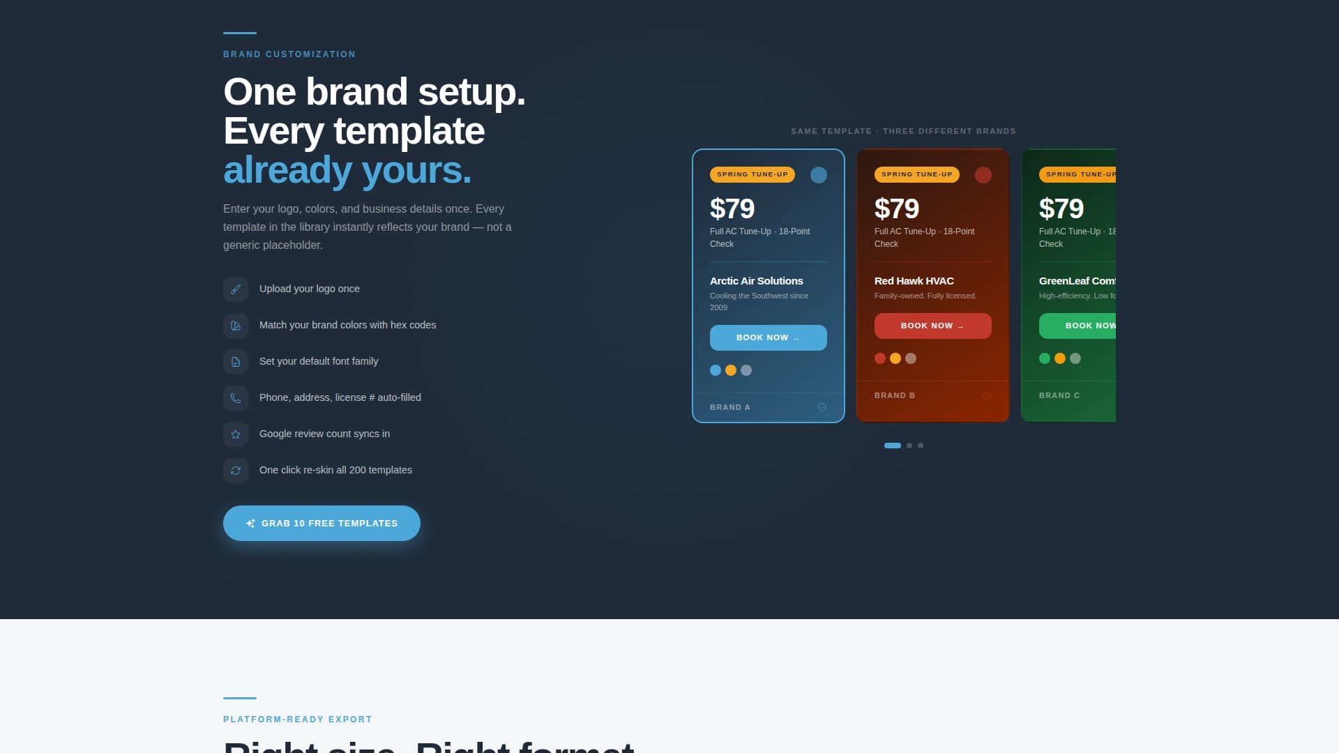 Climate HVAC — Landing Page Template