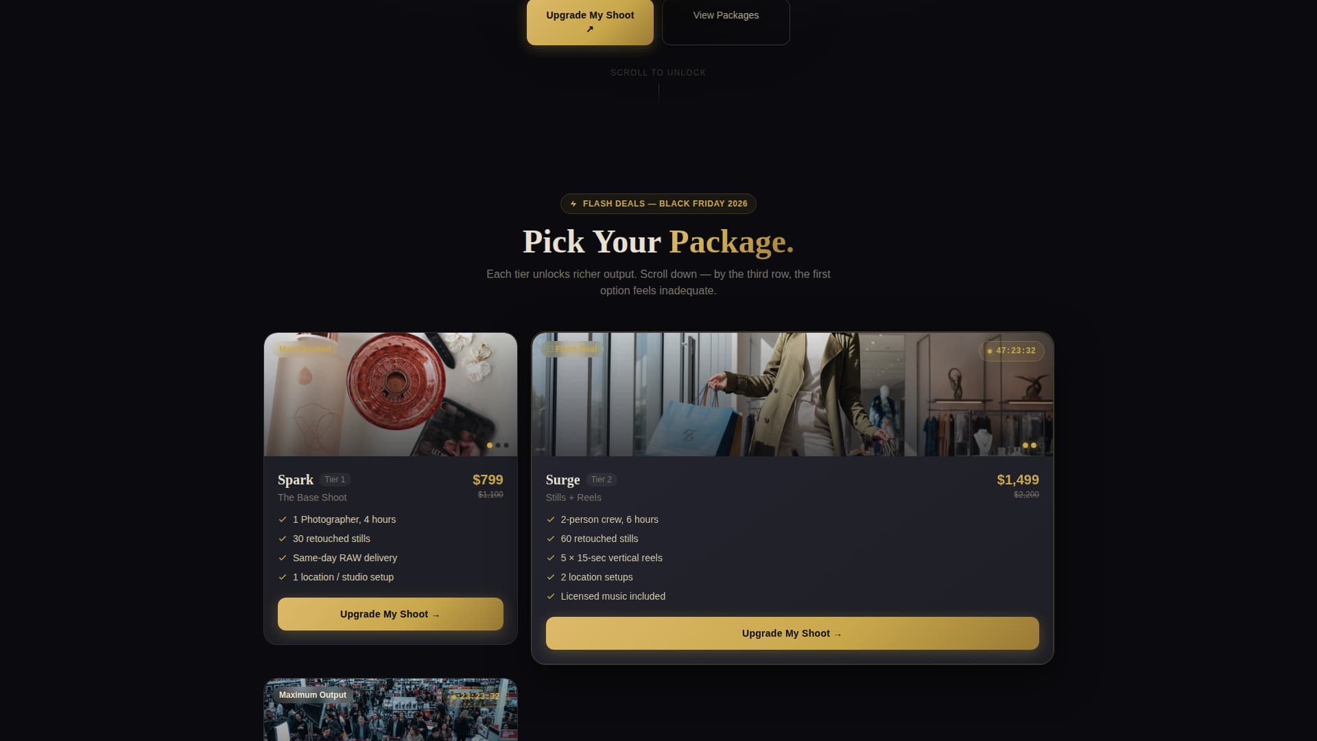 Flash - Cinematic Blackfriday Landing Page Template