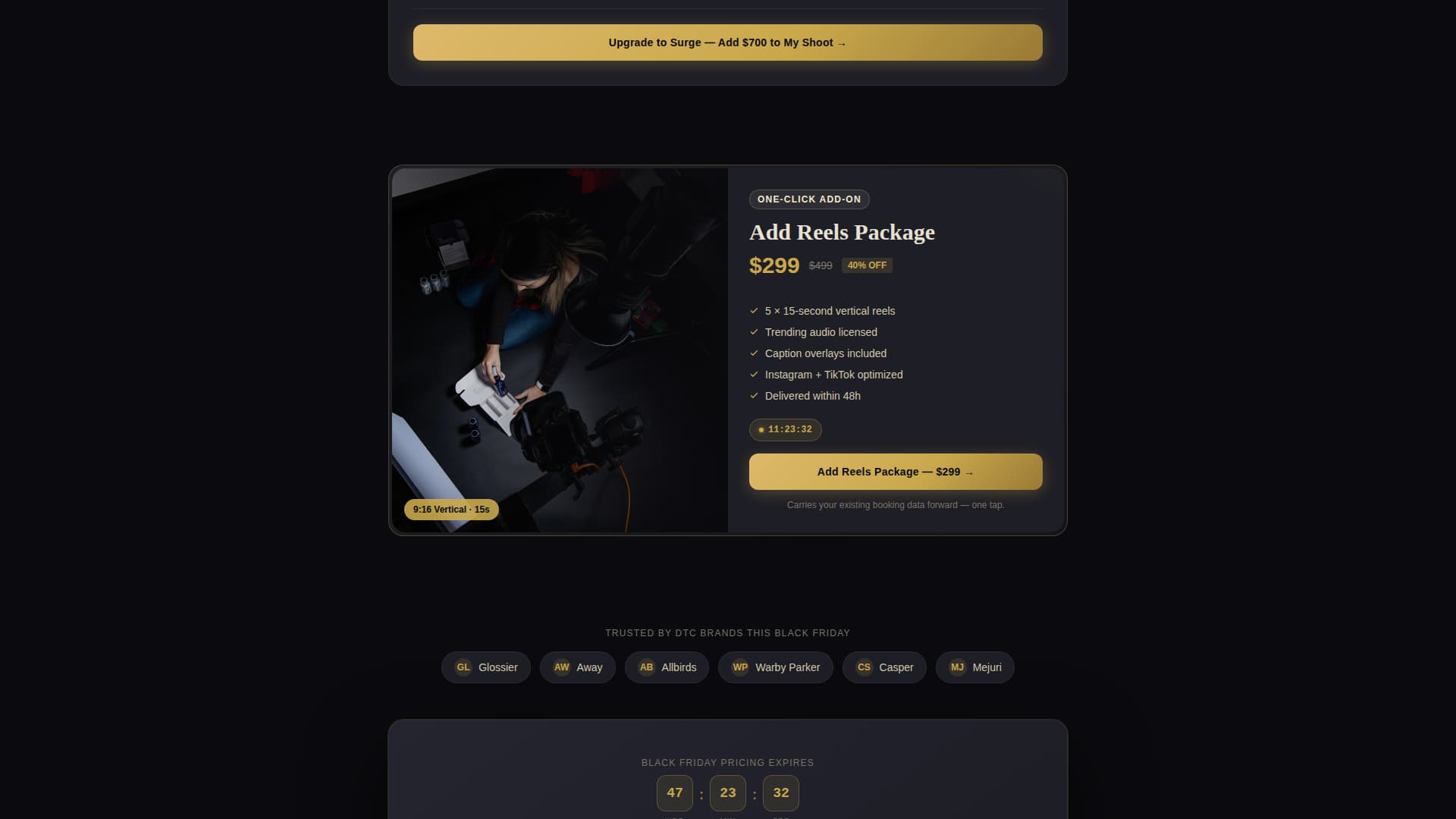 Flash - Cinematic Blackfriday Landing Page Template