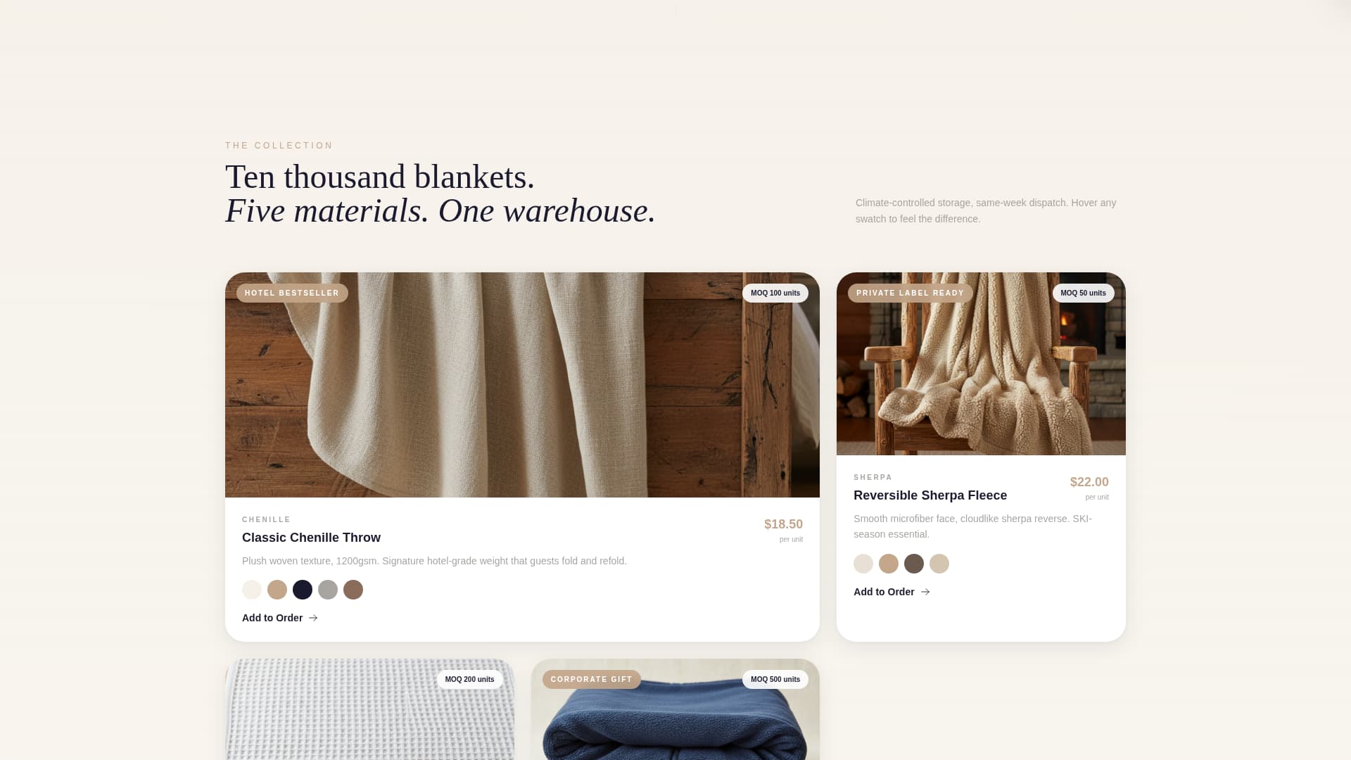 Drape - Luxurious Wholesale Landing Page Template