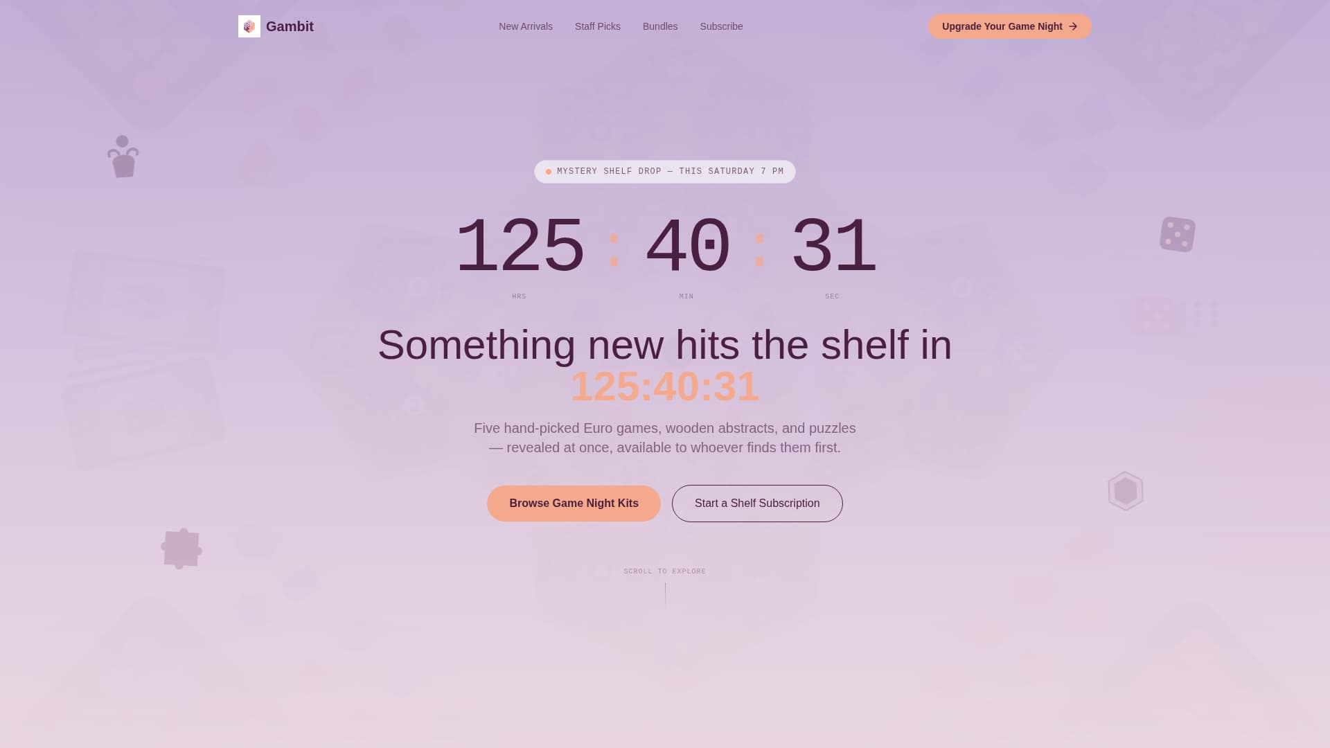 Gambit - Enchanting Boardgame Landing Page Template