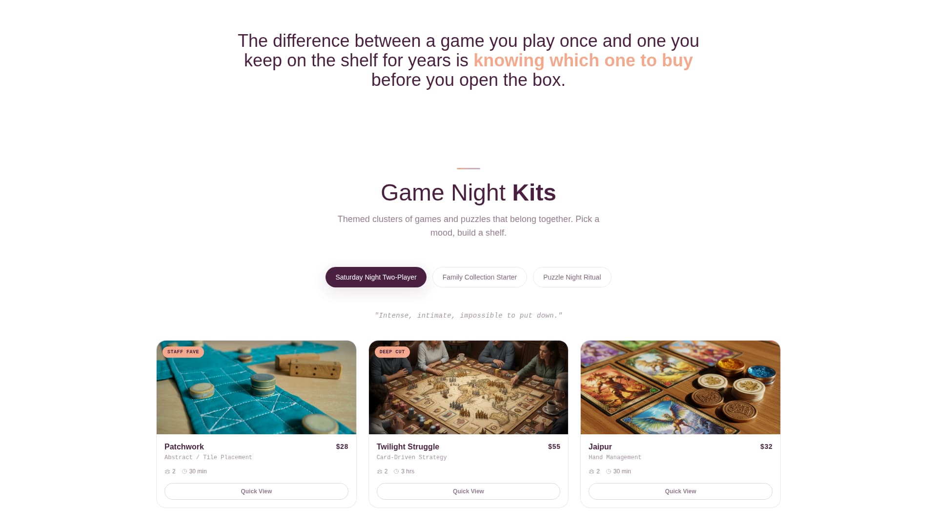 Gambit - Enchanting Boardgame Landing Page Template
