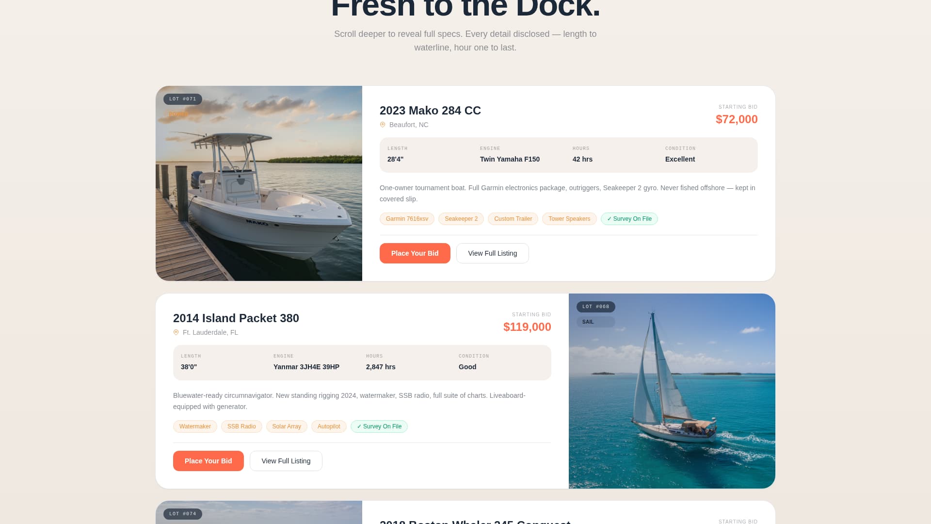 Helm - Urgent Marineauction Landing Page Template