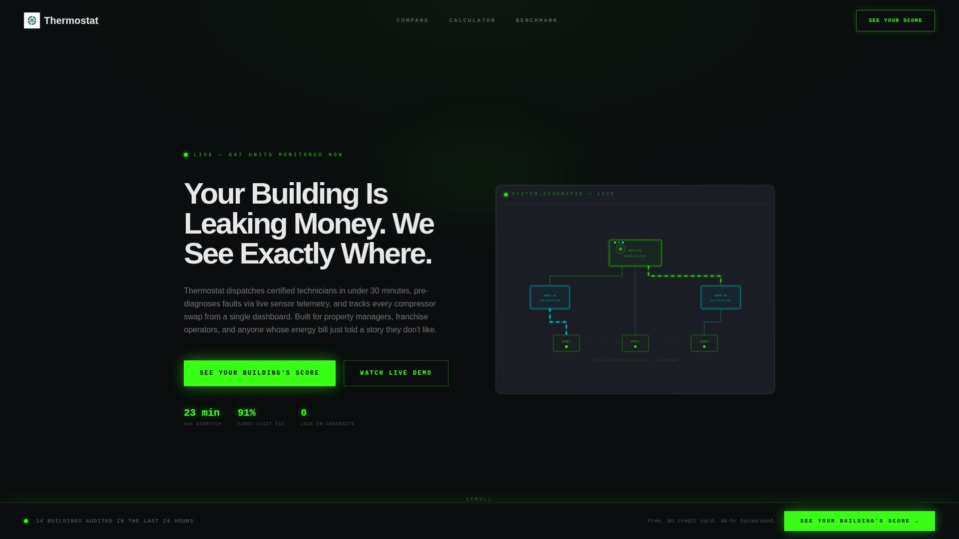 Thermostat - High Voltage HVAC Landing Page Template