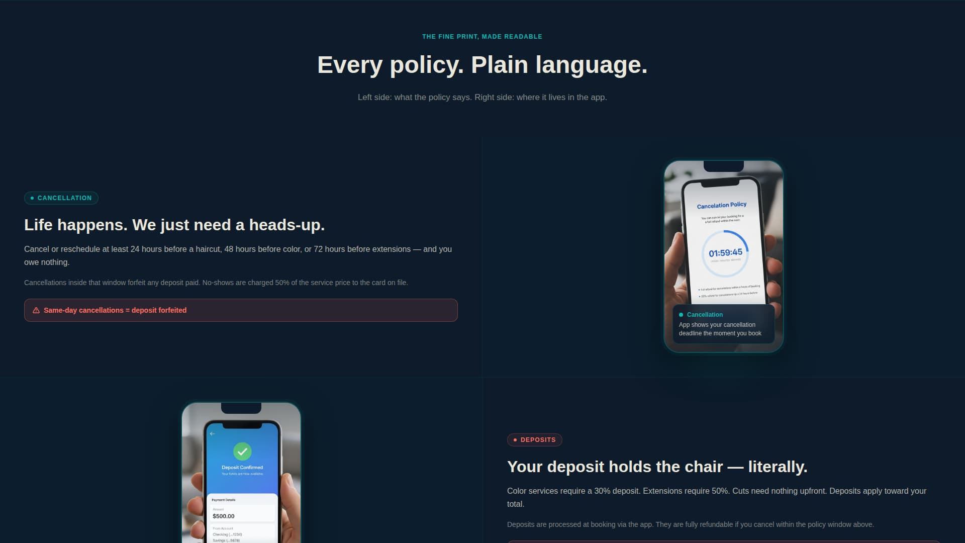 Hair Salon Specialist Cost Calculator Website Template