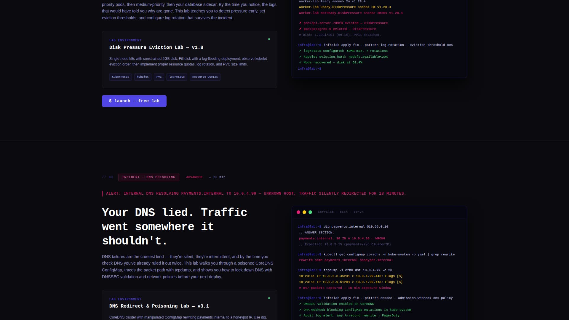 Infralab - Brutal DevOps Landing Page Template
