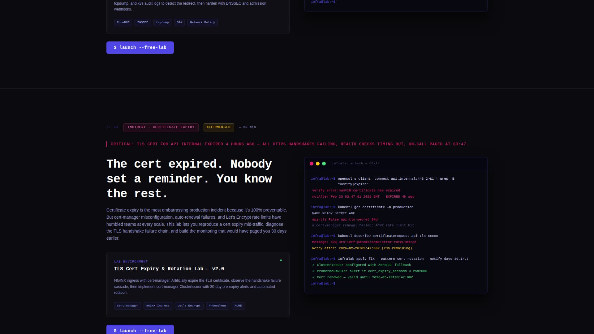 Infralab - Brutal DevOps Landing Page Template