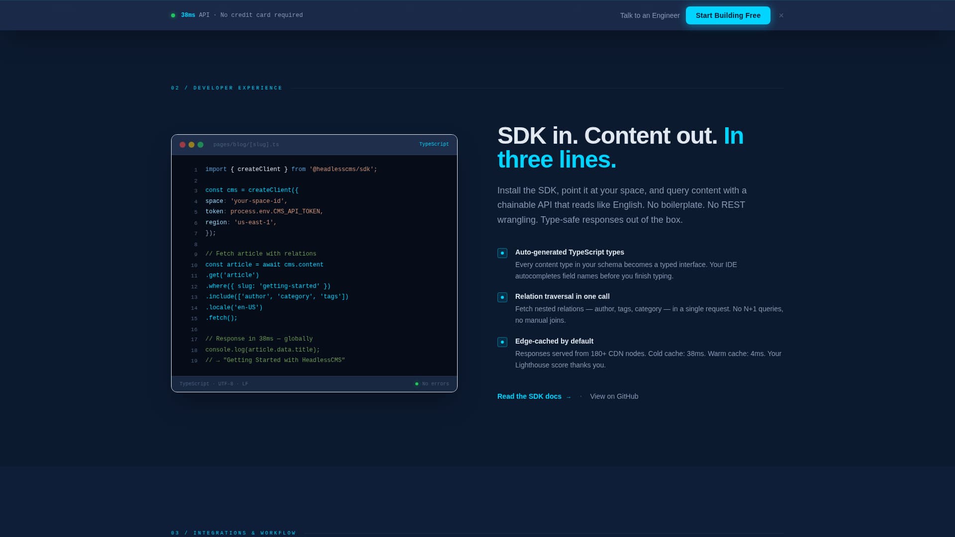Headless - Powerful CMS Landing Page Template