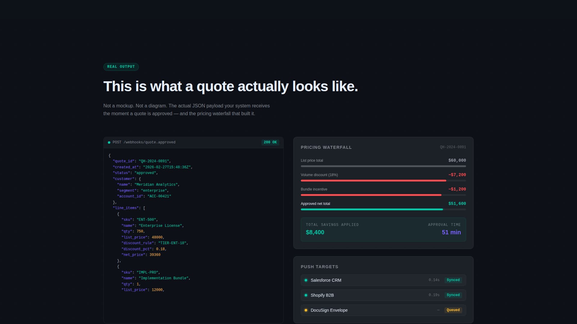 Quotehub - Powerful Headless CPQ Landing Page Template