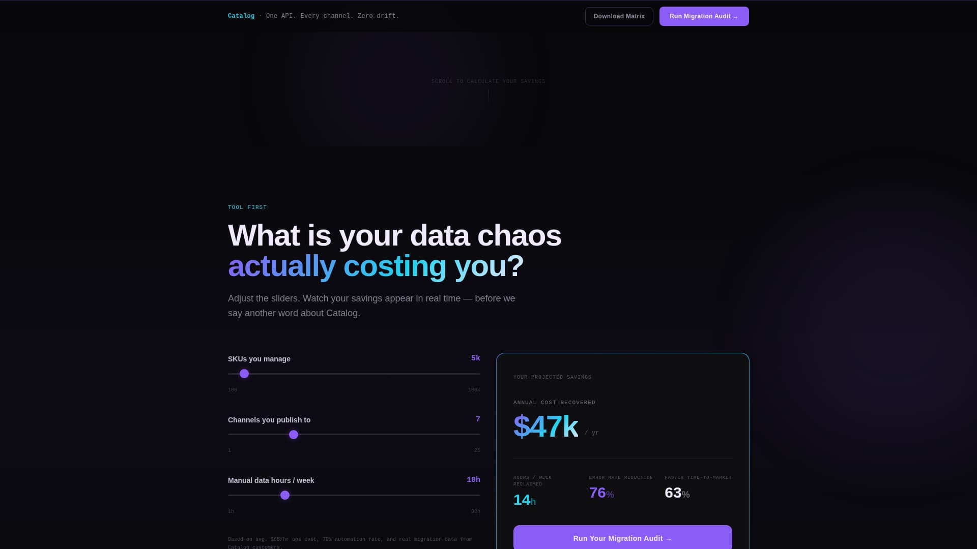 Headless Enterprise Software Cost Calculator Website Template
