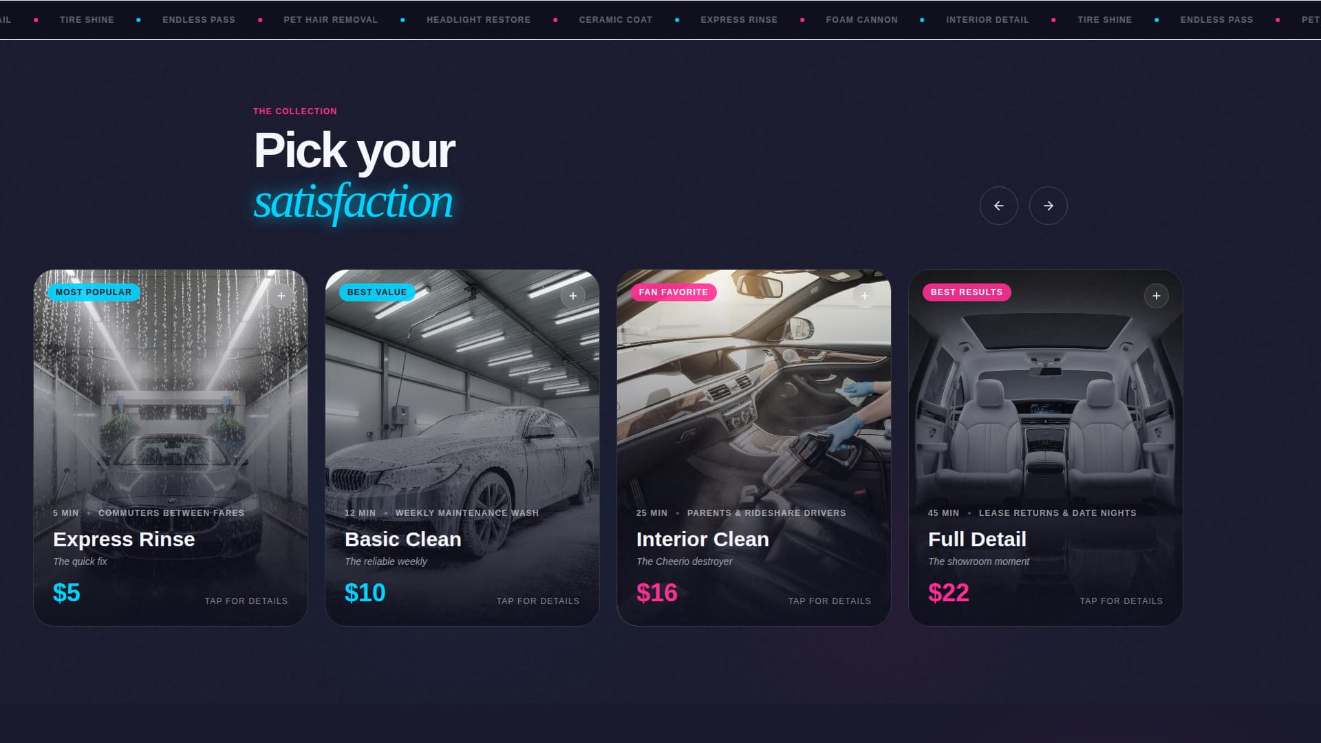 Gleam - Spotless Carwash Landing Page Template