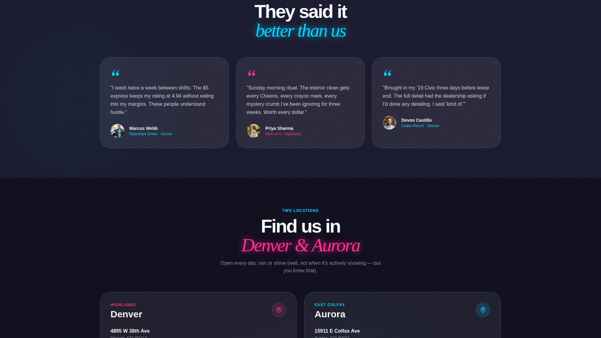 Gleam - Spotless Carwash Landing Page Template