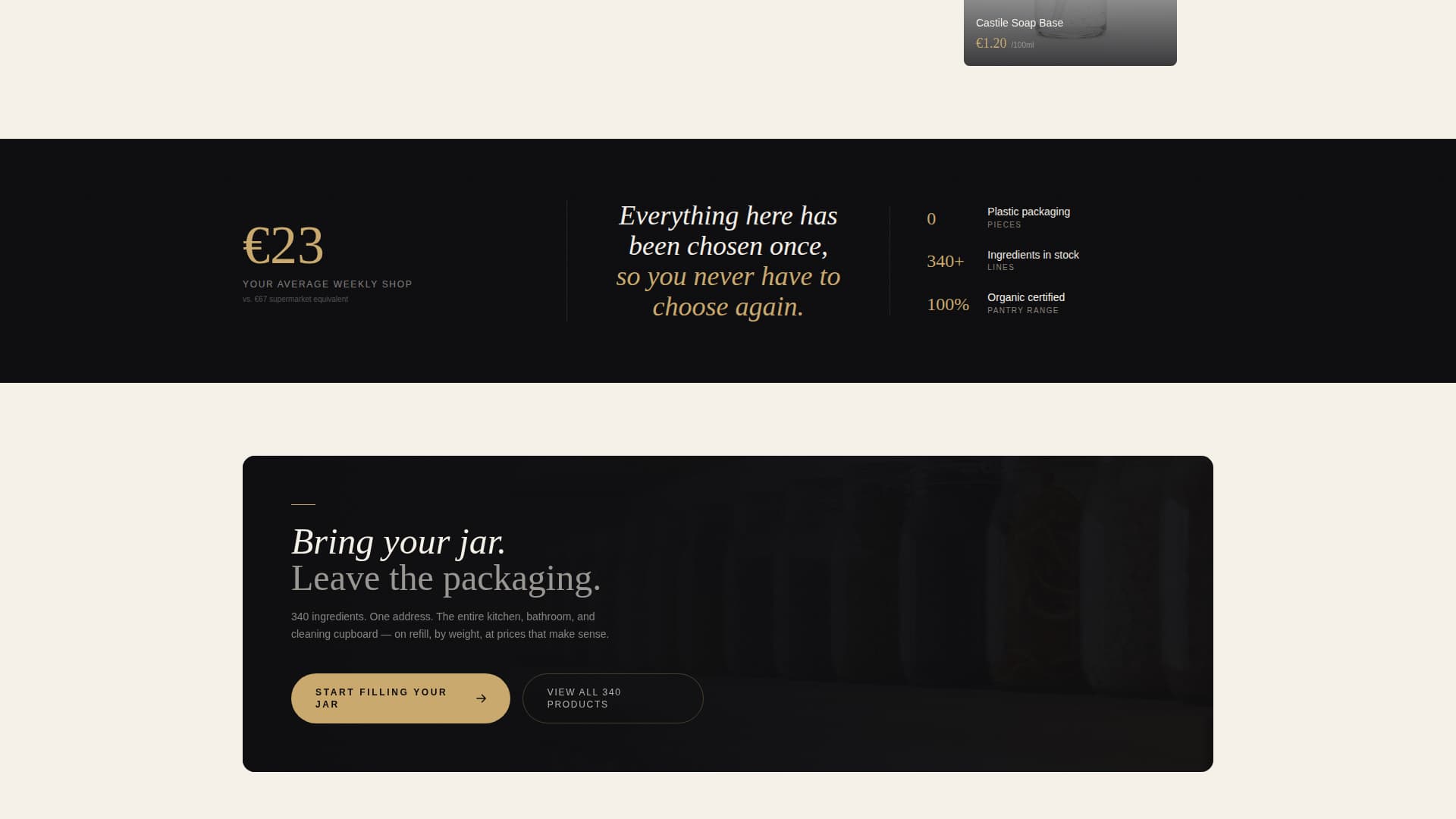 Refill - Luxe Zerowaste Landing Page Template
