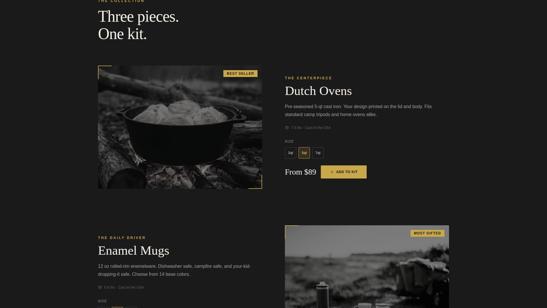 Basecamp - Bold Cookware Landing Page Template