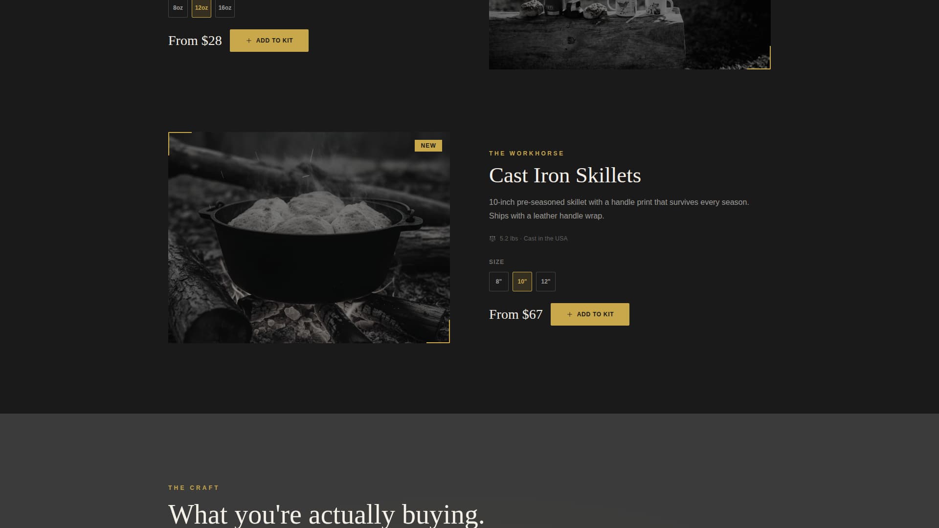 Basecamp - Bold Cookware Landing Page Template