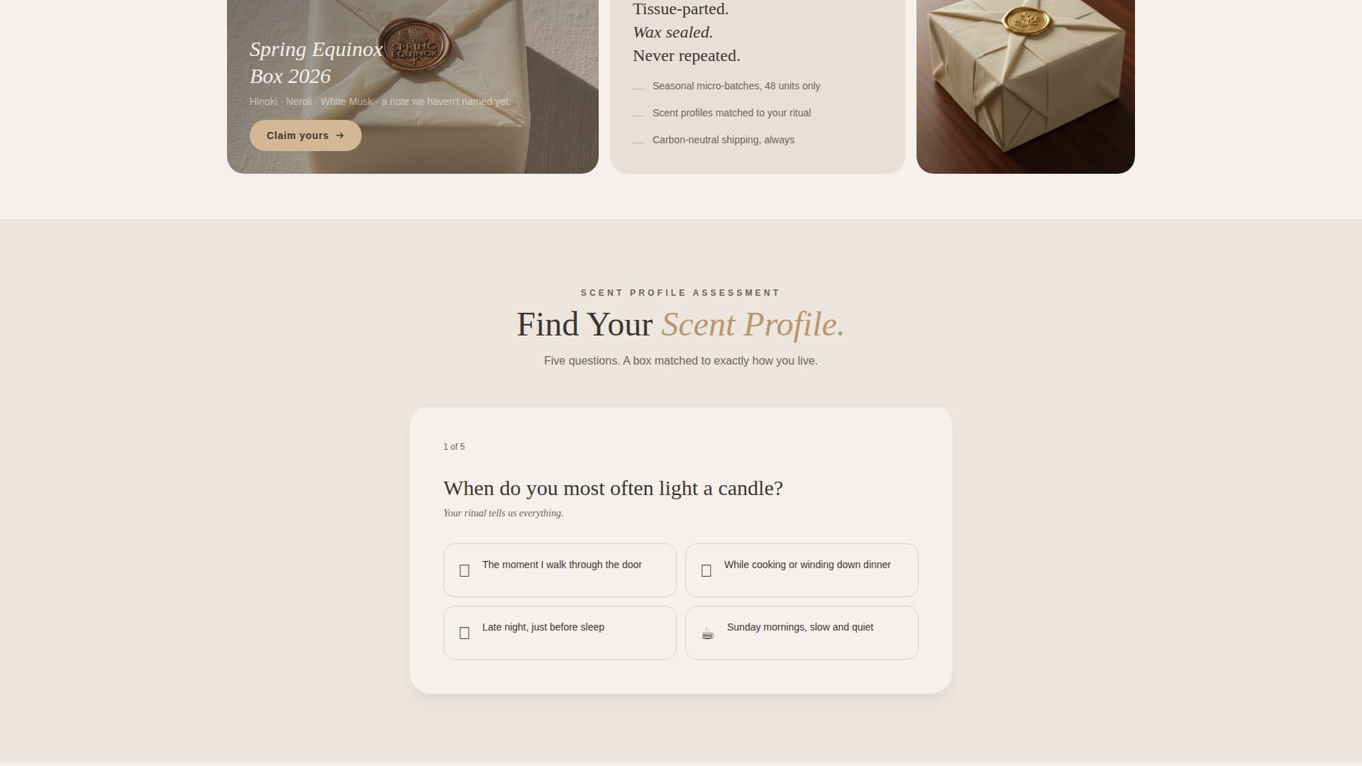 Wick - Luxe Candle Landing Page Template