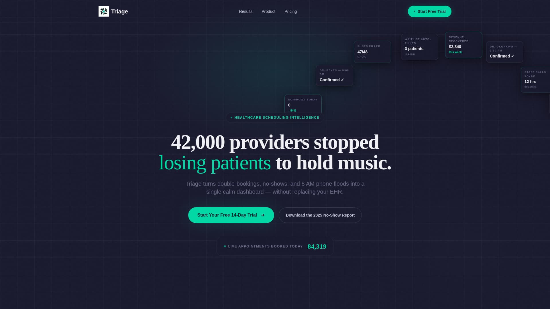 Vital — Health CRM Landing Page Template