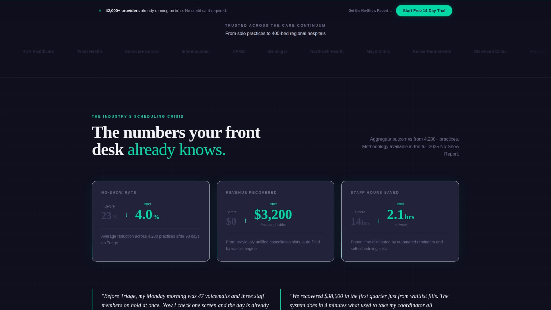 Vital — Health CRM Landing Page Template