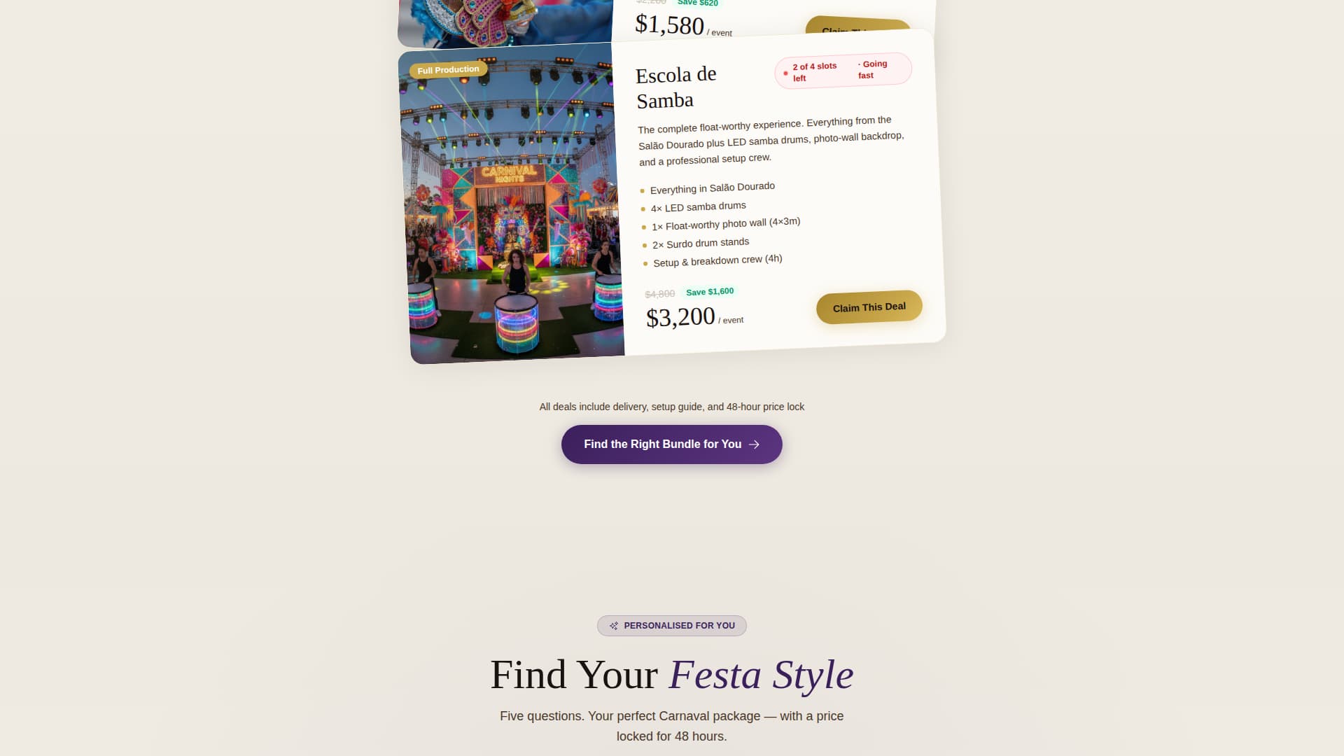 Bloco - Luxe Carnival Landing Page Template