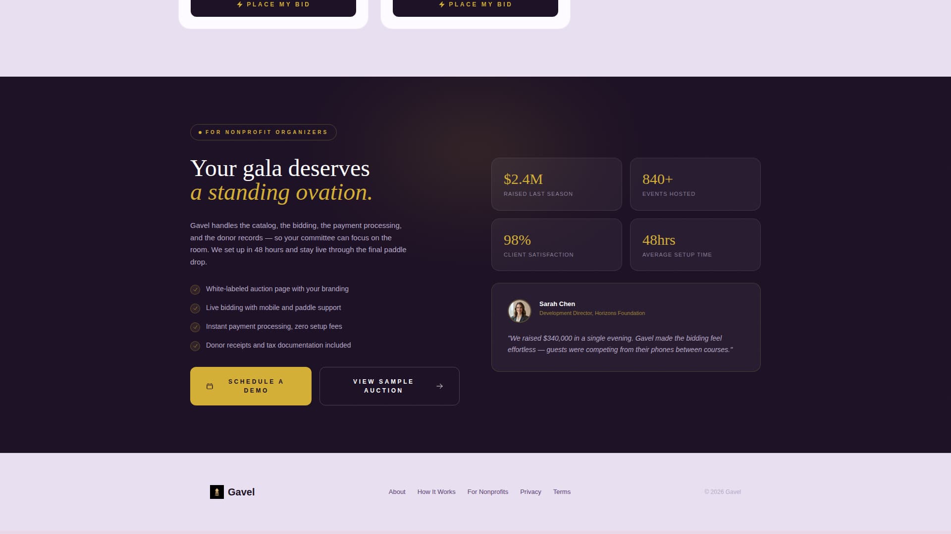 Gavel - Elegant Charity Landing Page Template
