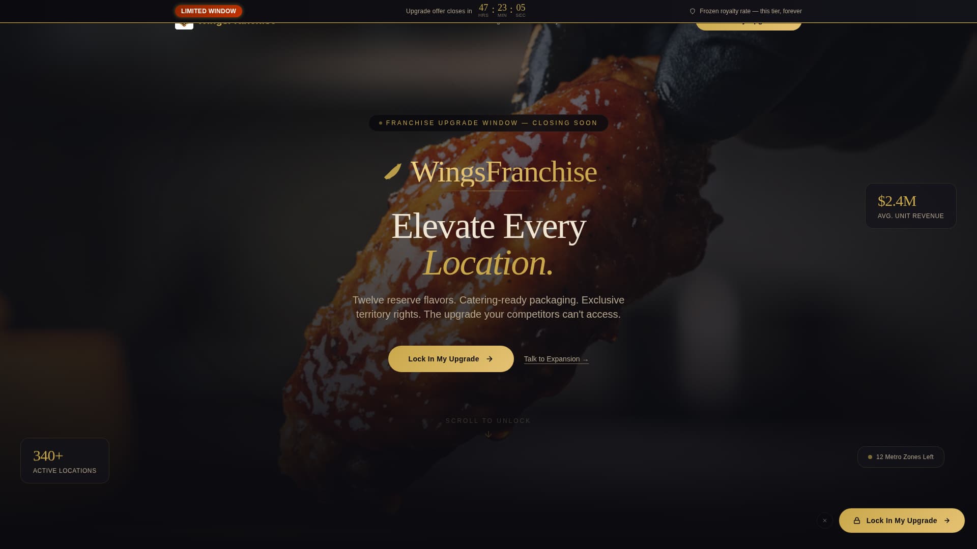 Wings - Luxe Franchise Landing Page Template