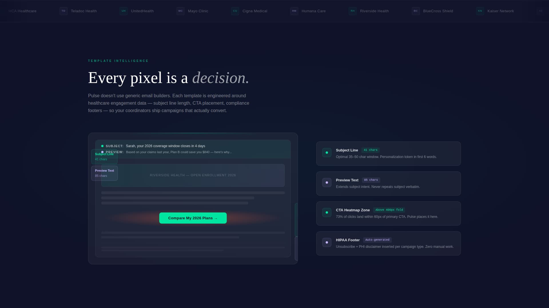 Healthcare Email Marketing Professional Website Template