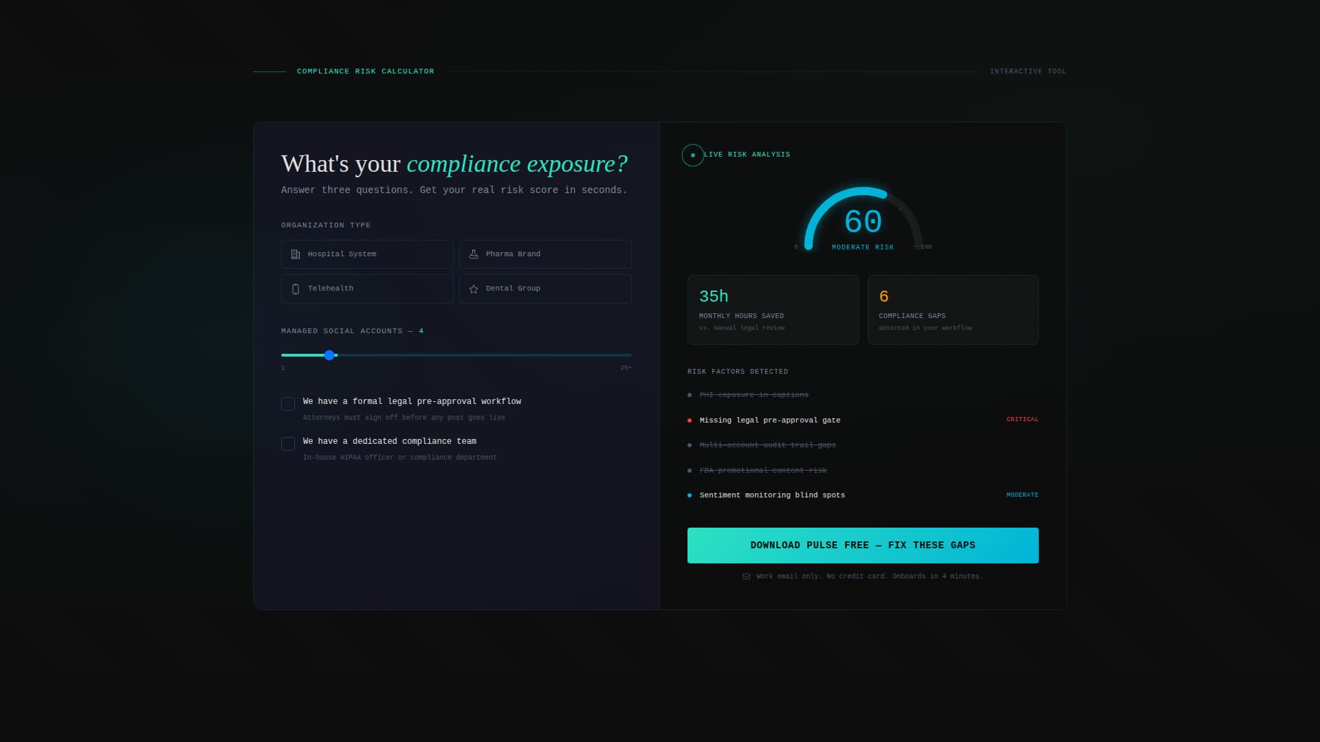 Healthcare Software Advanced Cost Calculator Website Template
